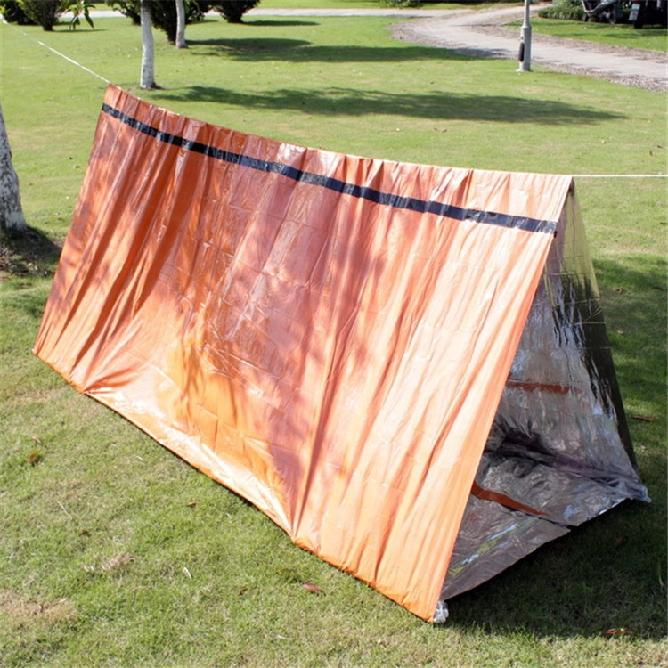 

Emergency Simple Tent Outdoor Rescue Blanket First Aid Sunscreen Insulation Blanket, Color:Orange