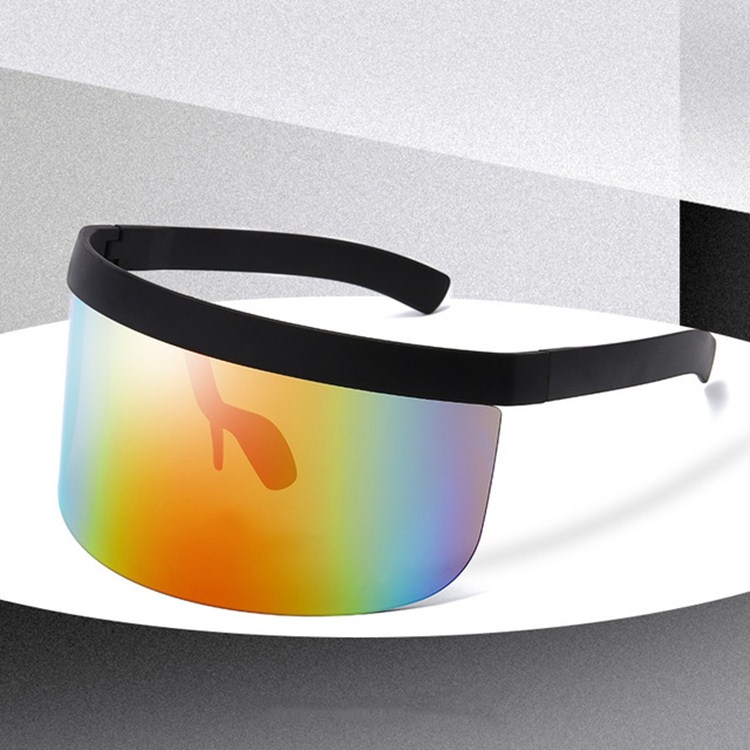 

Anti-peeping Sun Mirror Integrated Anti-foam Sunscreen Mask, Color:Black Frame Rainbow