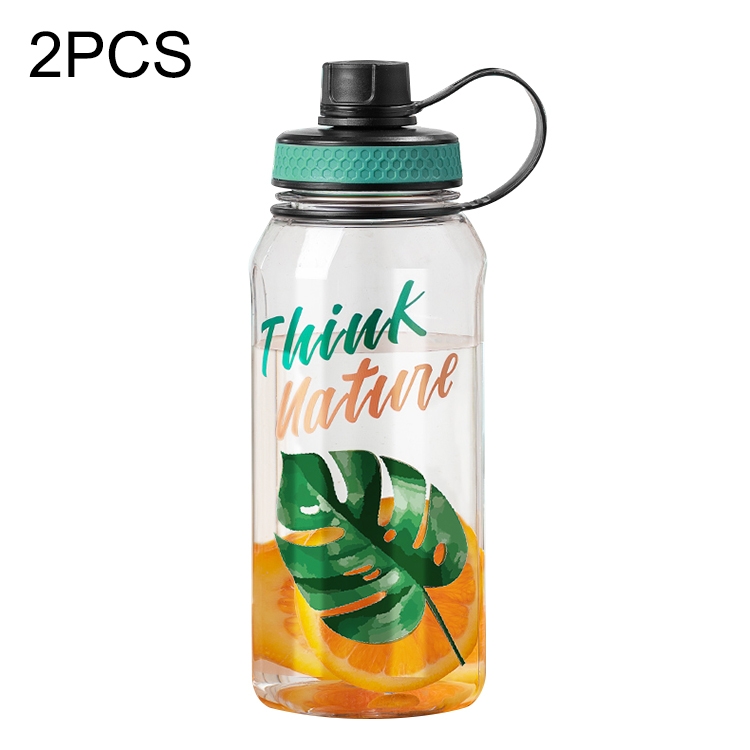 

2 PCS Plastic Cup Space Cup Large Capacity Sports Bottle Outdoor Handy Cup, Capacity:1200ML
