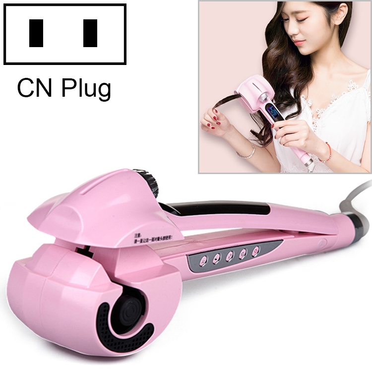 

Automatic Titanium Curling Irons Hair Styler tools Dual voltage with LCD screen display(Spray Pink)