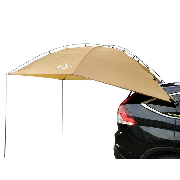 

Laputa Outdoor Self-driving Barbecue Camping Vehicle Tail Car Side Tent, Color:Silver Coated