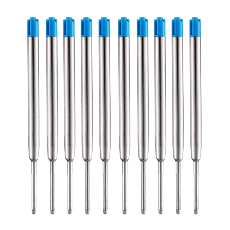 

10 PCS Tactical Pen Refills Roller Ball Pen Refill Black Ink Fit for Multi-kinds for Tactical Defense Pen(Blue)