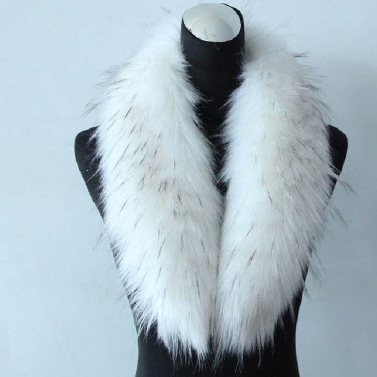 

Winter Imitation Raccoon Fur Scarf Coat Fur Collar, Size:90 x 13cm(White Tip Black Tip)