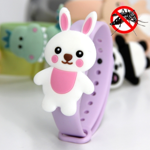 

4 PCS Cartoon Mosquito Repellent Buckle Child Baby Summer Outdoor Anti-mosquito Bracelet, Style:Purple Rabbit