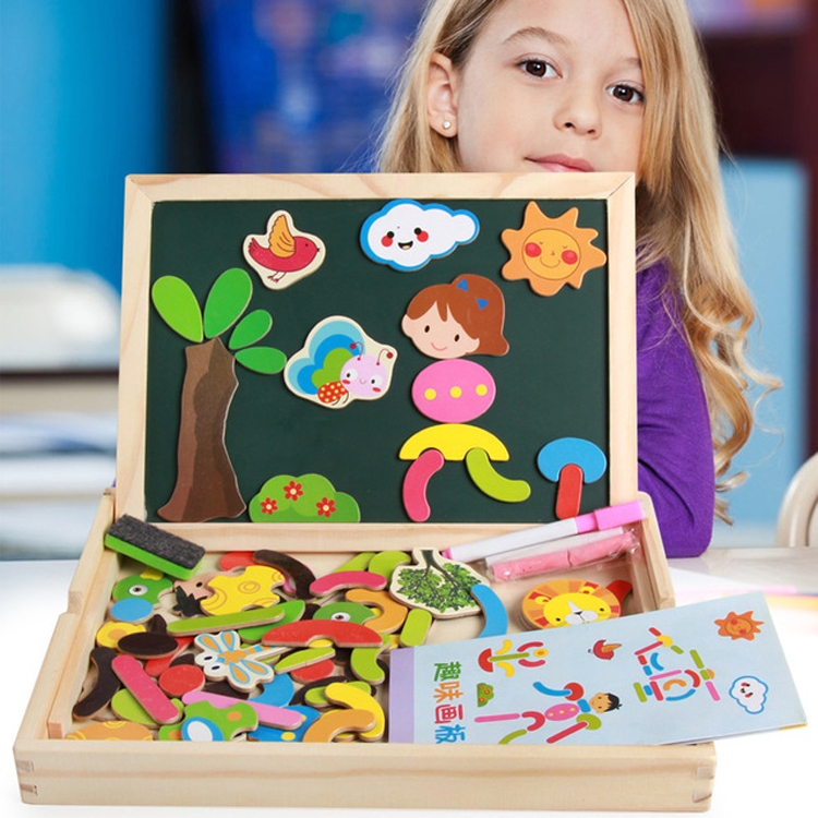 

Children Early Education Toys Multifunctional Puzzle Double-sided Magnetic Fun Drawing Board