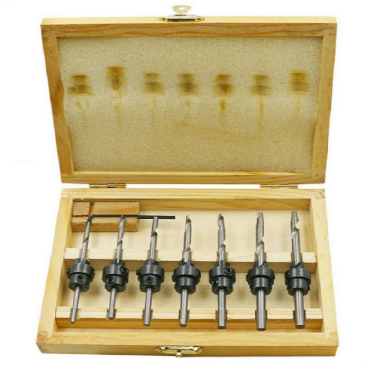 

7 PCS/Set Wood Screw Drill Countersink Drill Countersink Countersink Woodworking Hole Drill Bit Taper Hole Drill