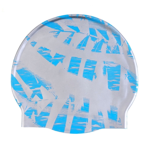 

Adult Printed Silicone Swimming Cap(Lack Blue)