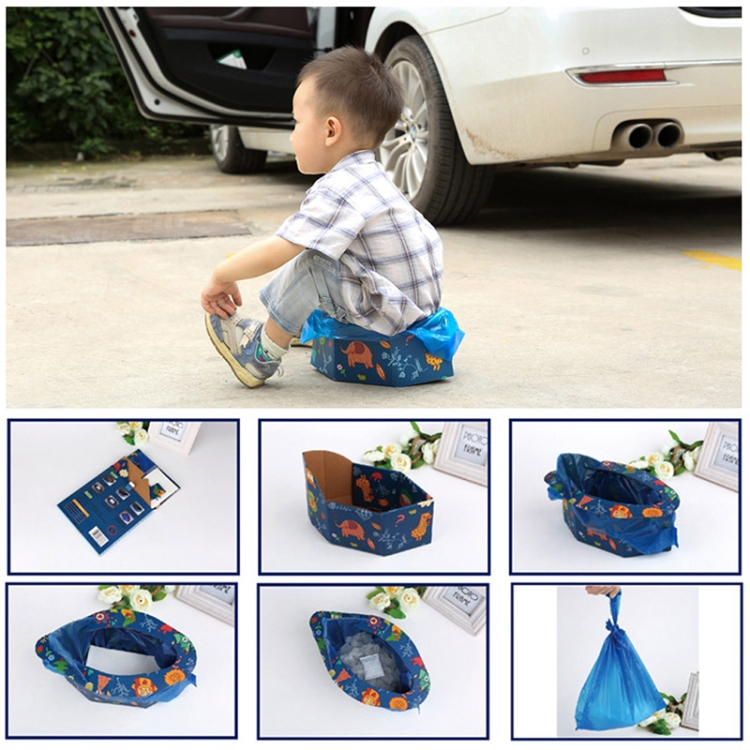 

Children Disposable Dolding Portable Toilet Bedpan Seat Travel Mobile Toilet