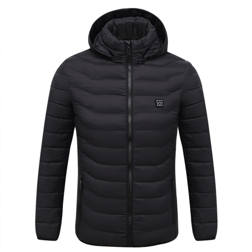 

Winter Smart Electric Heating Hooded Jacket, Size:M(Black)