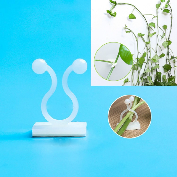

10 PCS Lulu Climbing Wall Fixer Vine Climbing Wall Sticking Hook, Size:Large(White)