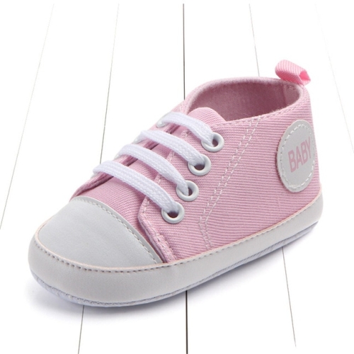 

3 Pairs Canvas Classic Sports Sneakers Newborn Baby Boys Girls First Walkers Shoes Infant Toddler Soft Sole Anti-slip Baby Shoes, Baby Age:0-6 Months(Pink Baby)