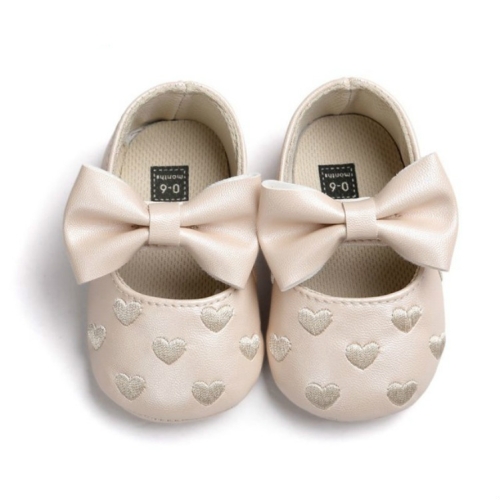 

PU Leather Moccasins Shoes Bow Fringe Soft Soled Non-slip Footwear Crib Baby Girl Shoes, Baby Age:7-12 Months(Khaki)