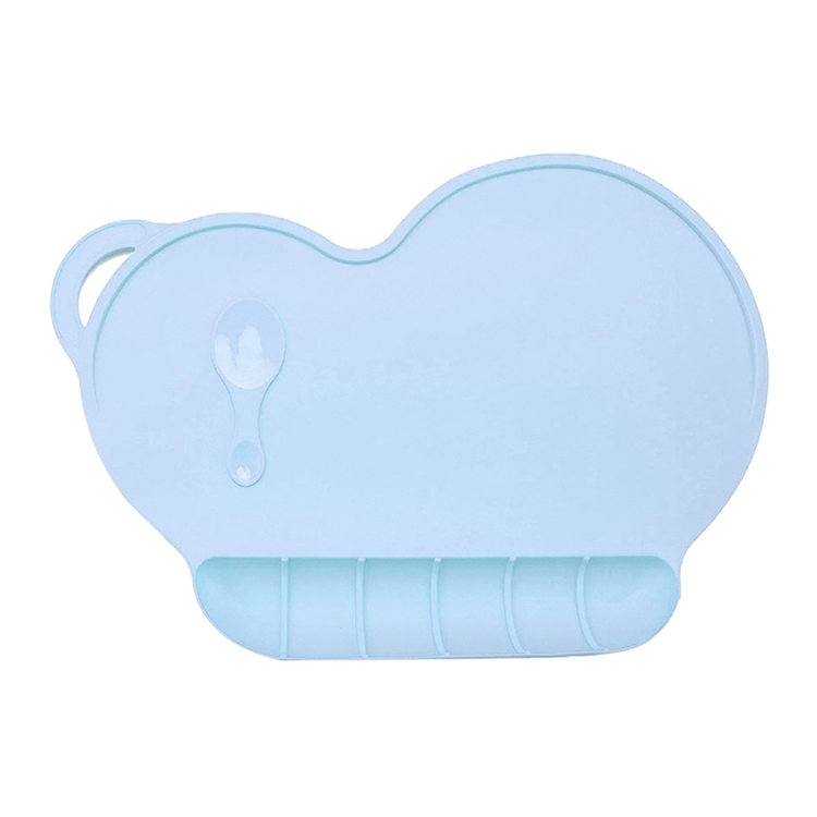 

Sucker Slip-resistant Baby Silicone Bowl Waterproof Kid Dinner Plate Tableware(Blue)