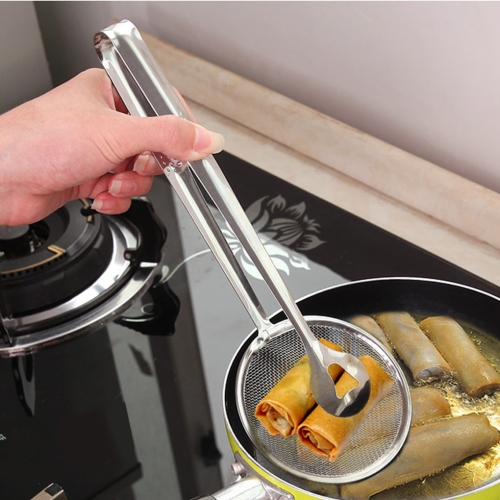 

Stainless Steel Fried Food Drain Net Spoon with Clip