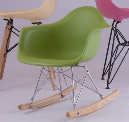 

Modern Design Kids Rocking Chair Baby Rocker Leisure Living Room Furniture Plastic Fashion Chair(Green)