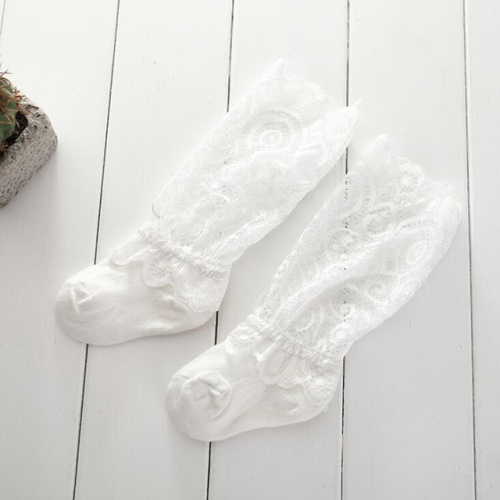 

Delicate Cute Baby Lace Pile Socks Baby Socks, Size:S(White)