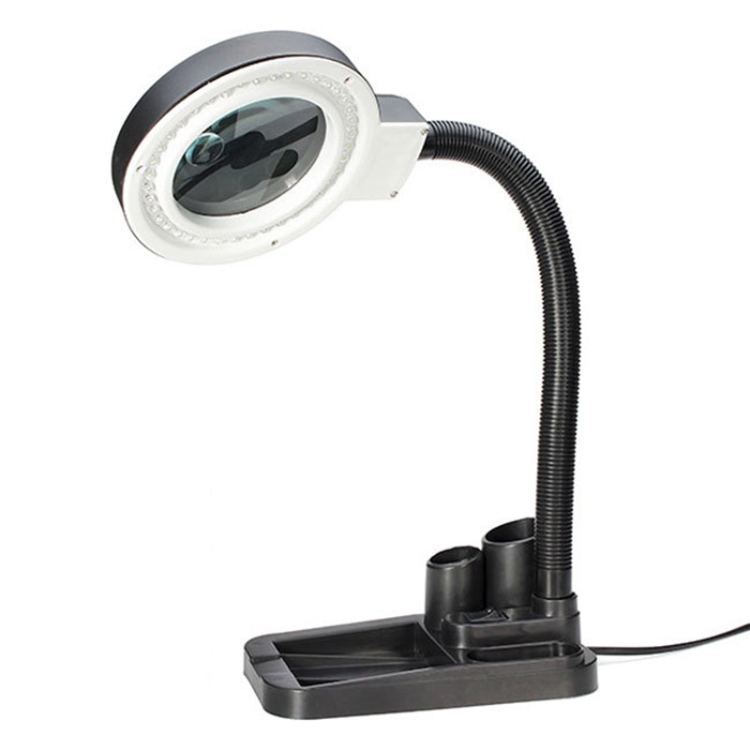 

5X-10X Desktop A808LED Magnifying Glass Desk Lamp Welding Illuminator, Plug Type: US Plug