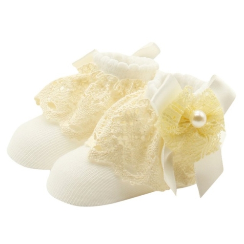 

3 Pairs Baby Big Lace Socks Cotton Socks Baby Socks(White)