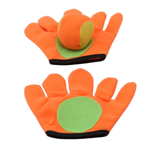 

Outdoor Sports Toys Children Plush Sticky Ball Catching Gloves Set, Size:L