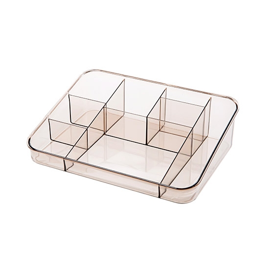 

Plastic Multifunctional Dresser Cosmetics Shelf Storage Box(Coffee)