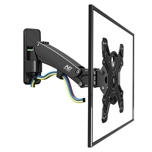 

NB F350 Aluminum Gas Spring Wall Mount Full Motion Monitor Holder Arm for 40-50 inch LCD LED TV, Loading 17.6-35lbs (8-16kgs)(Black)