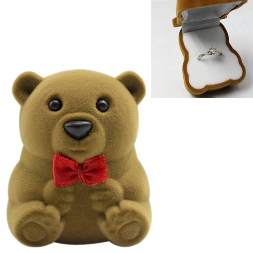 

5 PCS Cute Bear Ring Jewllery Gift Boxes(Brown)