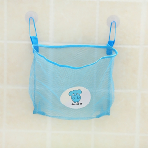 

Transparent Cartoon Bathroom Sucker Hanging Storage Mesh Bags Multi-purpose Toys Cosmetics Organizer Pouch(Sky Blue)