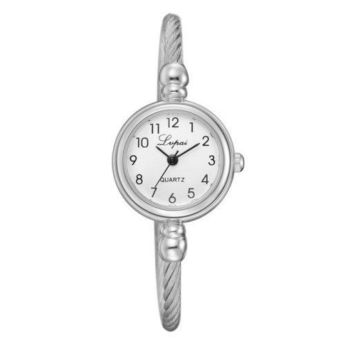 

Lvpai Ladies Retro Round Large Dial Alloy Twisted Thin Chain Watch(P432White)