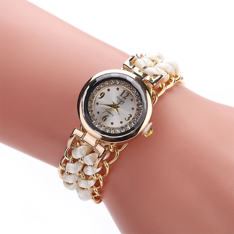 

Sloggi 377 Women Knitting Rope Chain Quartz Wrist Watch(White)