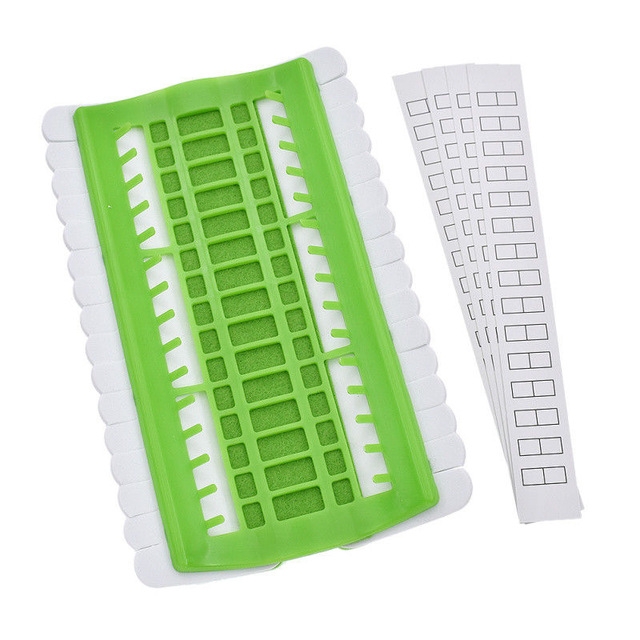 

Cross Stitch Embroidery Special Tool 30 Hole Cable Arranger Threader Needle Box Pin Winder(Green)