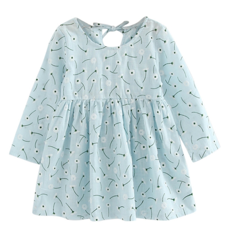 

Girl Dress Children Dress Girls Long Sleeve Plaid Dress Soft Cotton Summer Princess Dresses Baby Girls Clothes, Size:90cm(Dandelion)