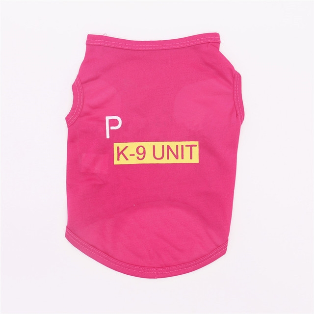 

2 PCS Sports Dog Clothes T Shirt Costume Puppy Pet Dog Clothing Summer Cat Dog Vest, Size:M(Rose Red P)