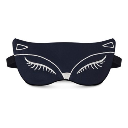 

2 PCS Fox Embroidery Eyepatch Sleeping Aid Blindfold Travel Ice Sleep Eye Mask(Blue)