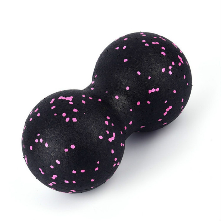 

EVA Peanut Shape Yoga Ball Massage Loosen Up Muscle Fascia Ball(Black Pink)