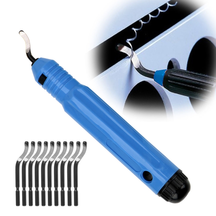 

NB1100 Hand Deburr Trimming Knife Scraper, Style:Handle +10 Cutter Heads