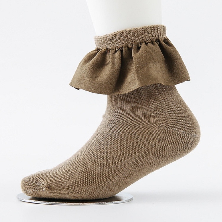

Spring And Autumn Fleece Big Lace Socks Girls Short Cotton Socks Princess Socks, Size:L(Pickles Green)