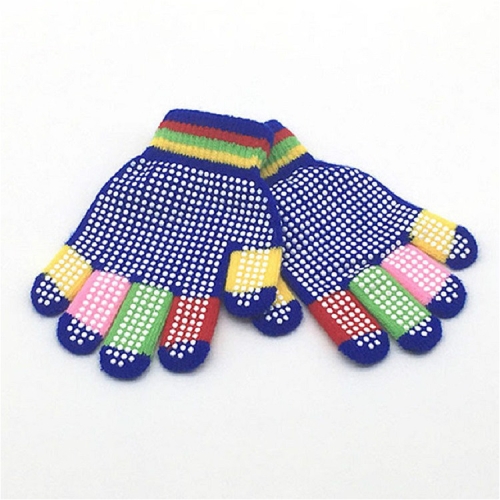 

Two Pairs Winter Ski Non-slip Knitted Warm Finger Gloves Children Gloves, Suitable Age:5-8 Years Old(Blue)