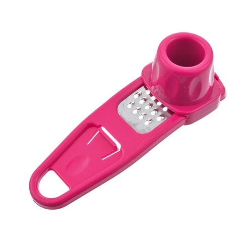 

Multi-Functional Garlic Slicer Creative Mini Garlic Grinding Grater Cutter(Rose red)