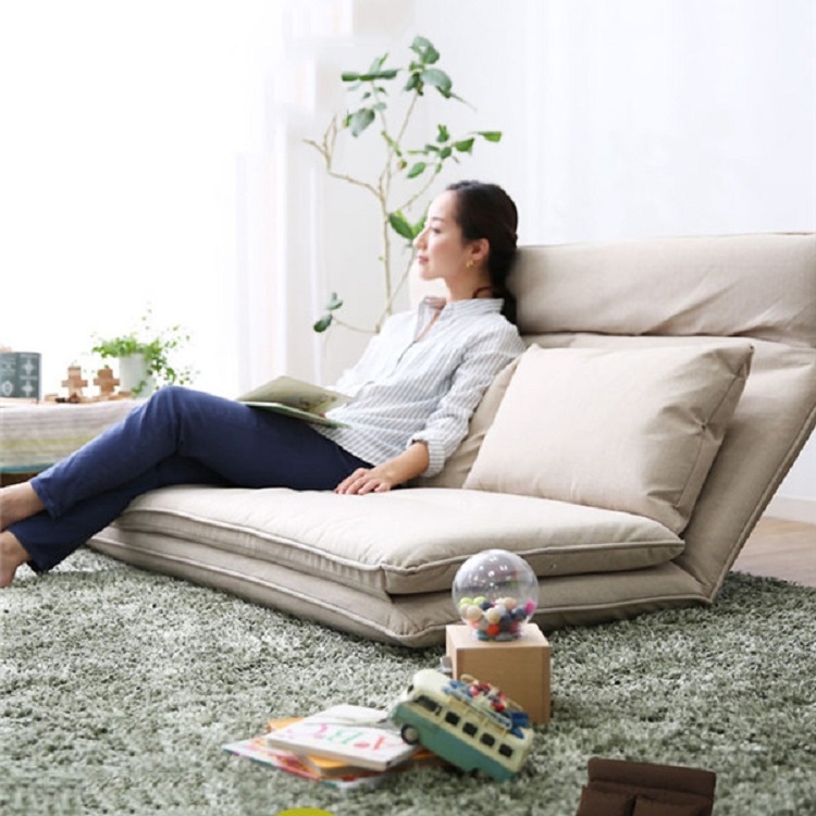 

Multi-function Double Leisure Foldable Adjustable Lazy Sofa Bed(Khaki)