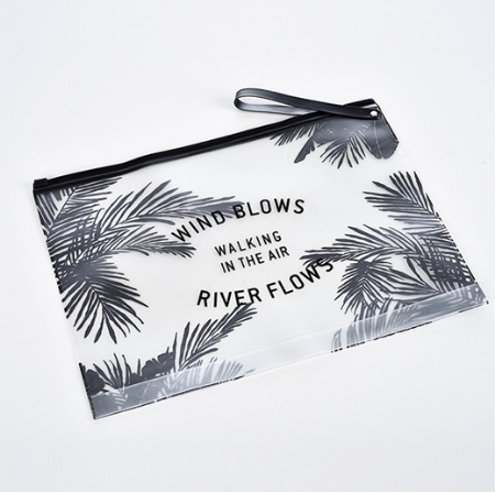 

5 PCS Fashion Travel Women Clear Transparent Cosmetic Bag Small Large PVC Necessary Makeup Bag Case Bath Wash Organizer Set(Coconut Tree (30 * 23cm))