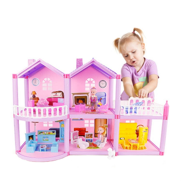 

DIY Assembled Miniature Princess Doll House Small Villa Simulation Dream House Girl Toy
