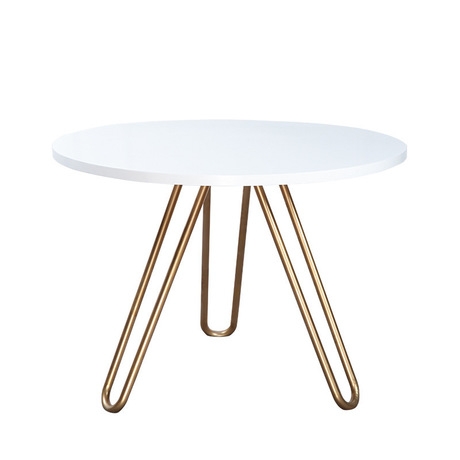 

Cafe Tables Home Furniture Solid Wood Steel Round Table Minimalist Coffee Table(50cm*50cm*45cm)