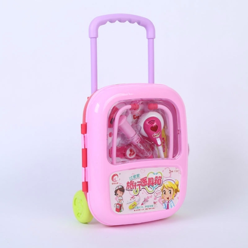 

Simulation Stethoscope Set Portable Medicine Box Child Doctor Role Playing Toy(Pink)