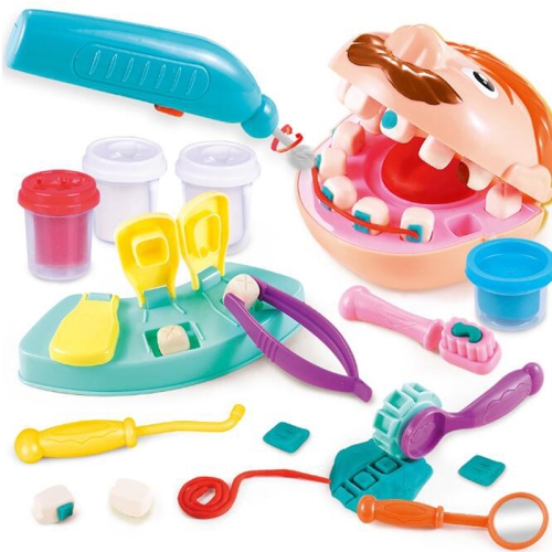 

Child Role Playing Dentist Check Tooth Model Set Children Educational Toys