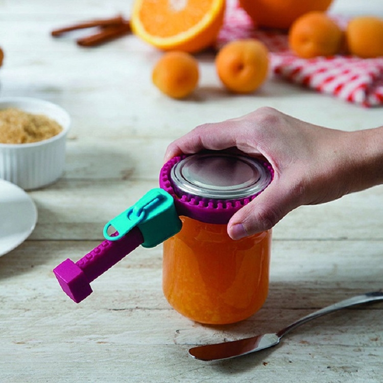 

Creative Silicone Zipper Can Opener Multi-functional Non-slip Screwdriver Canned Bottle Opener