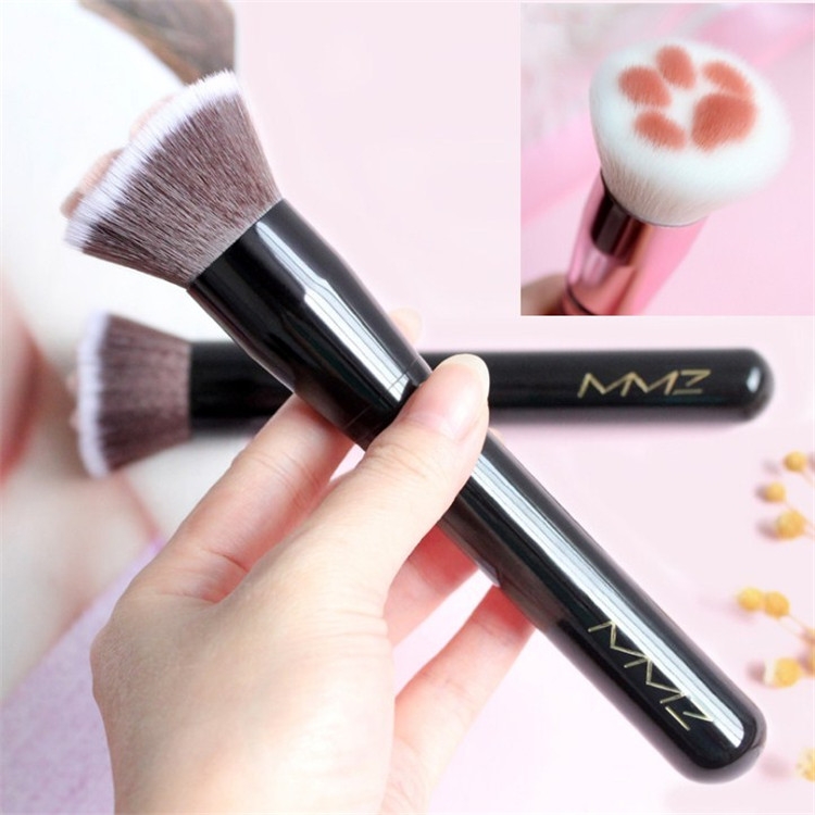 

MMZ Cat Claw Loose Powder Multi-function Makeup Brush Fiber Hair Makeup Tool(Black Long Handle)