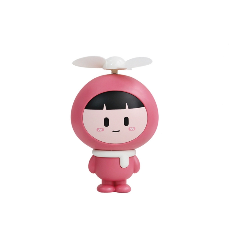 

Cute Cartoon Puppet Handheld Mini Fan Creative Children Students Portable USB Charging Fan(Rose Red)