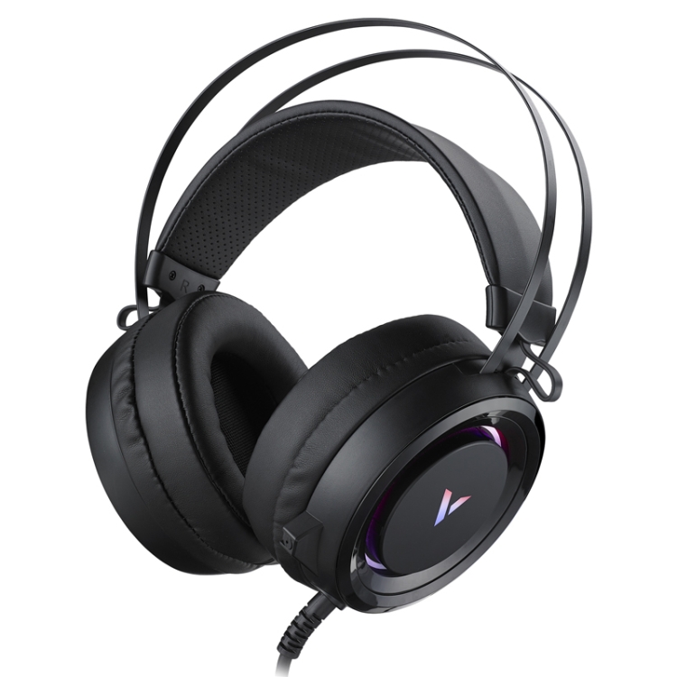 

Rapoo VH500C Desktop Computer 7.1 Channel RGB Luminous Game Headset with Short Microphone, Cable Length: 2.2m(Black)