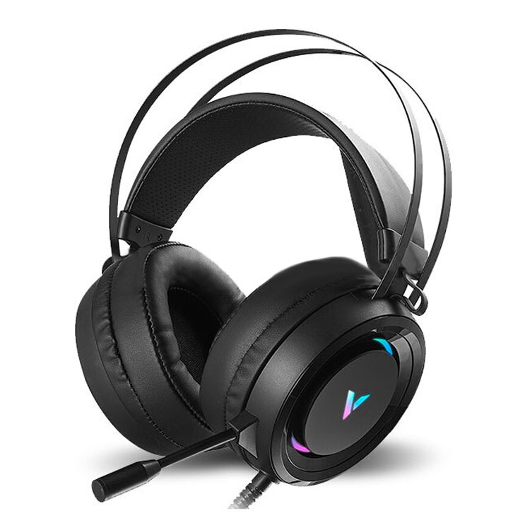 

Rapoo VH500 Desktop Computer 7.1 Channel RGB Luminous Game Headset with Long Microphone, Cable Length: 2.2m(Black)