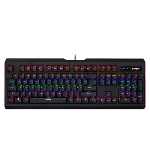 

Rapoo V500L 104-keys Mixed Color Light Wired Gaming Mechanical Keyboard Office Desktop Computer Keyboard(Green Shaft)